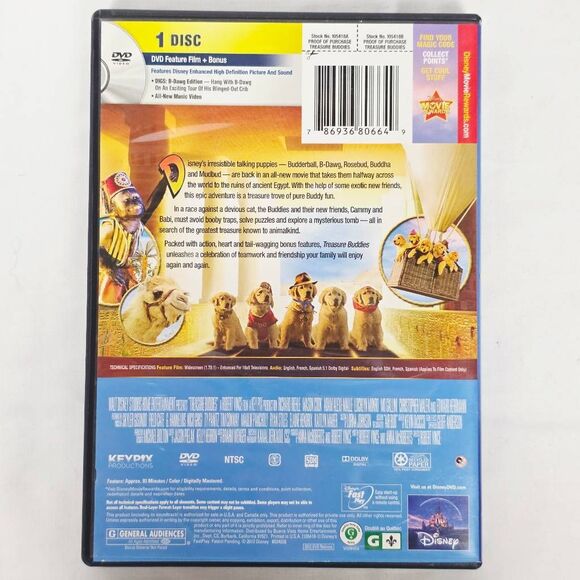 Disney Treasure Buddies (DVD, Adventure/Family) - Picture 3 of 3